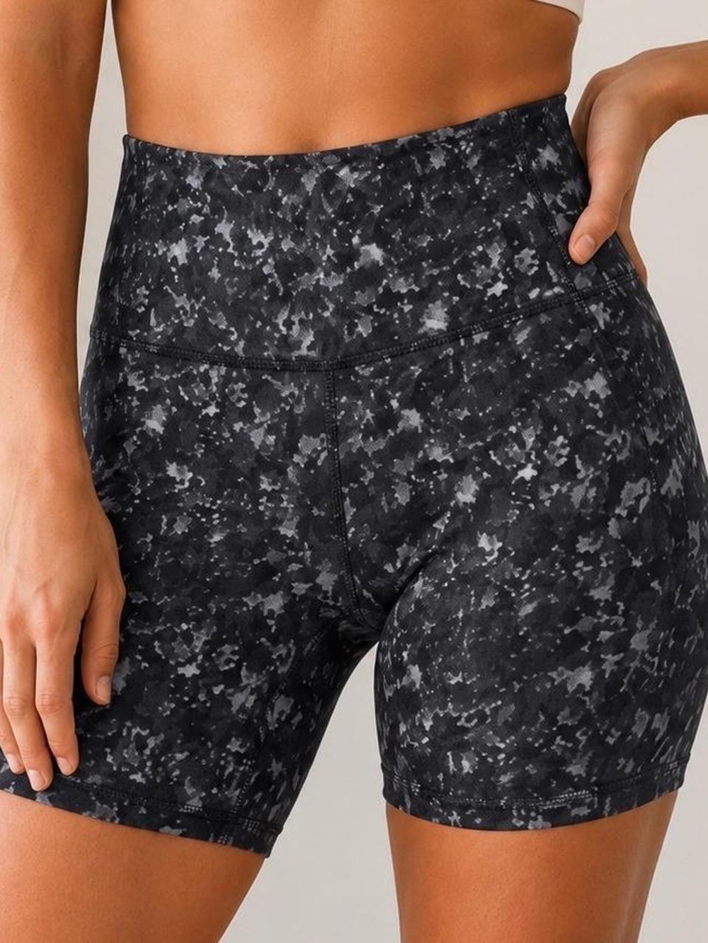all in motion high-rise, moisture-wicking, bike shorts Small Women’s Marble